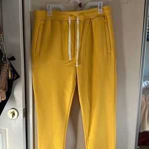 Yellow joggers